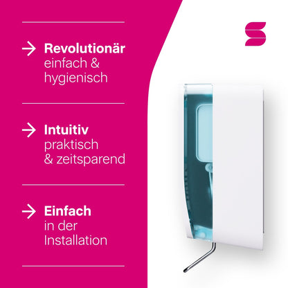 HYGINITY Seifenspender 3-in-1 manuell – 500 ml – weiß oder schwarz