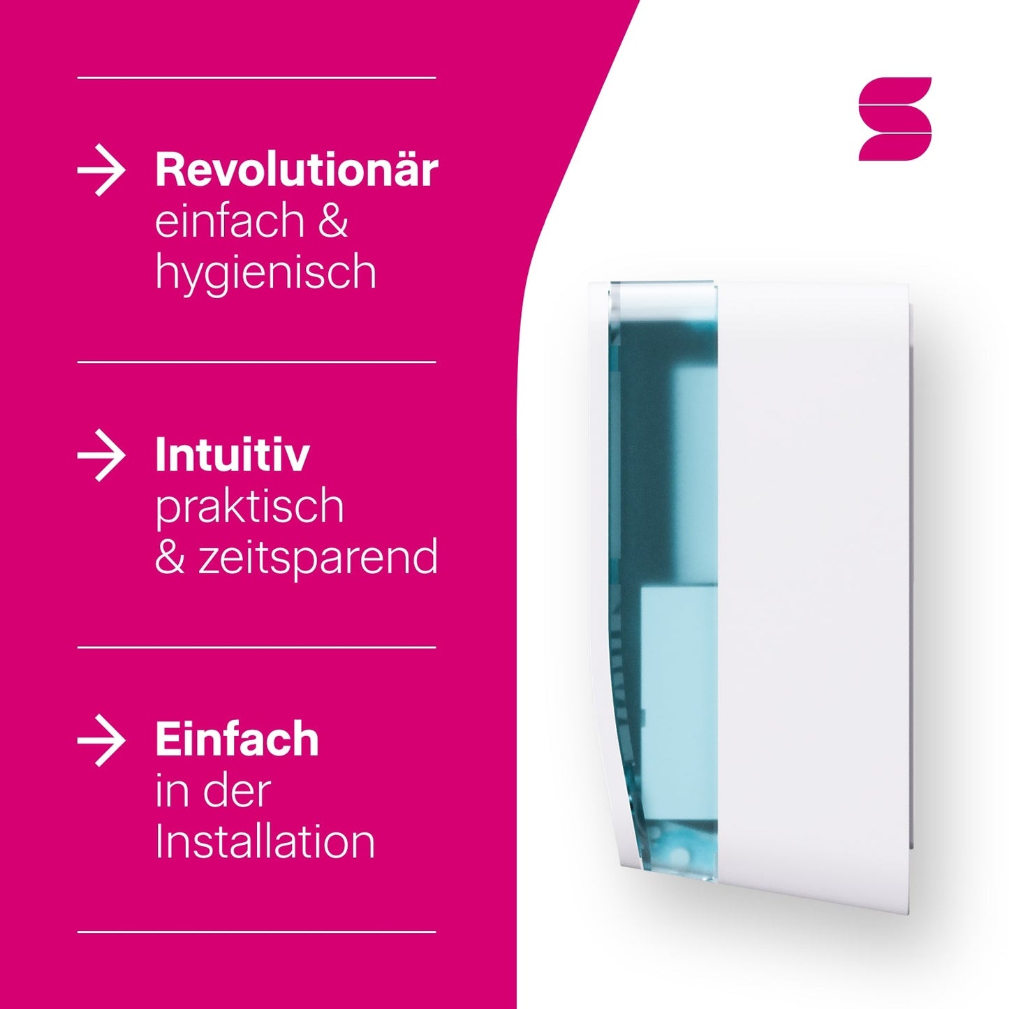 HYGINITY Sensor-Seifenspender 3-in-1 – 500 ml – weiß oder schwarz