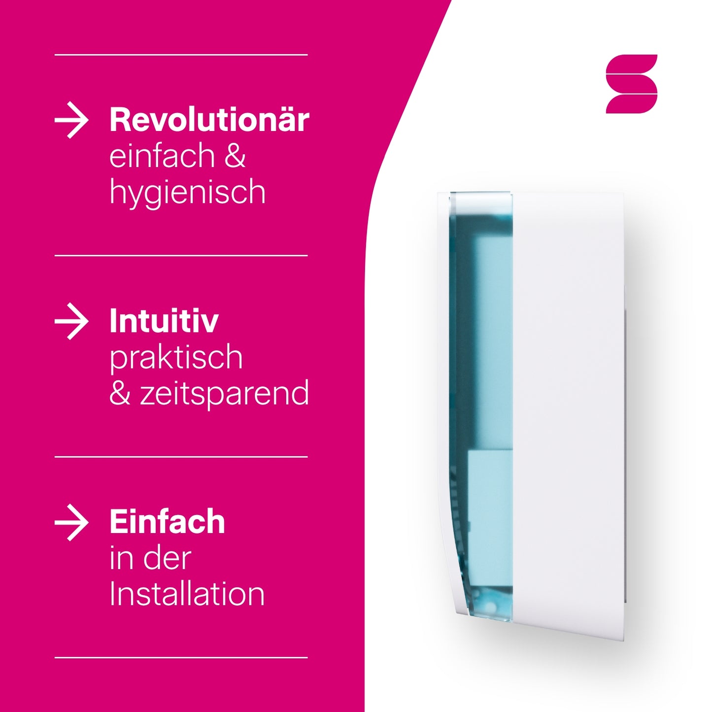 HYGINITY Sensor-Seifenspender 3-in-1 – 1.000 ml – weiß oder schwarz