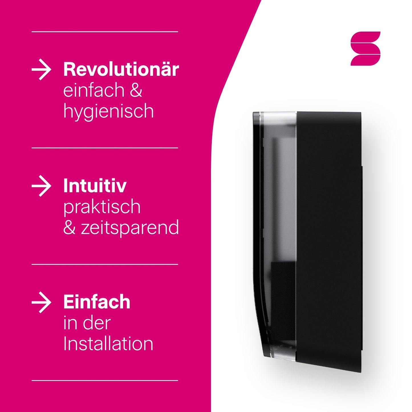 HYGINITY Sensor-Seifenspender 3-in-1 – 1.000 ml – weiß oder schwarz