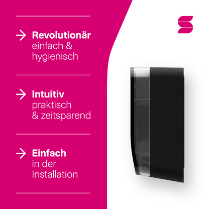 HYGINITY FemCare-Spender 3-in-1 – Binden, Tampons & Hygienebeutel – weiß, schwarz oder pink