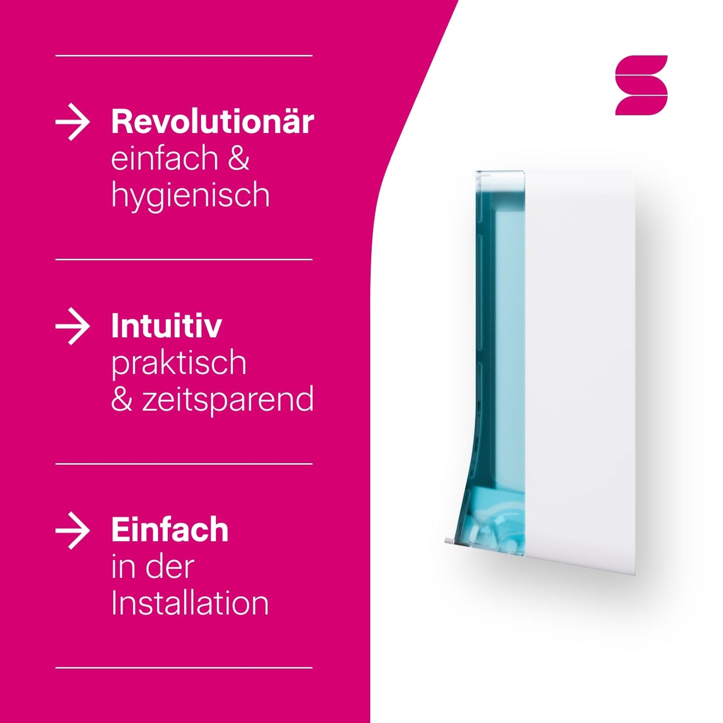 Hyginity folded towel dispenser S - white 