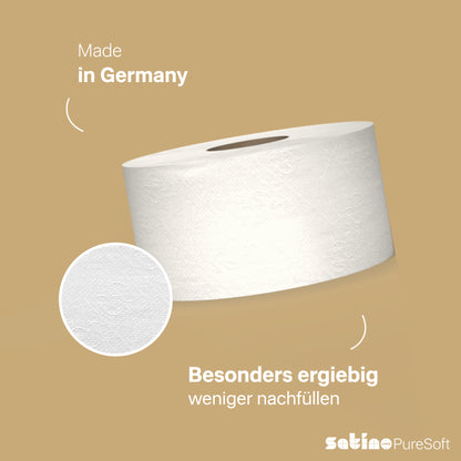 PureSoft Toilettenpapier System-Großrollen 2-lagig – 100 m je Rolle