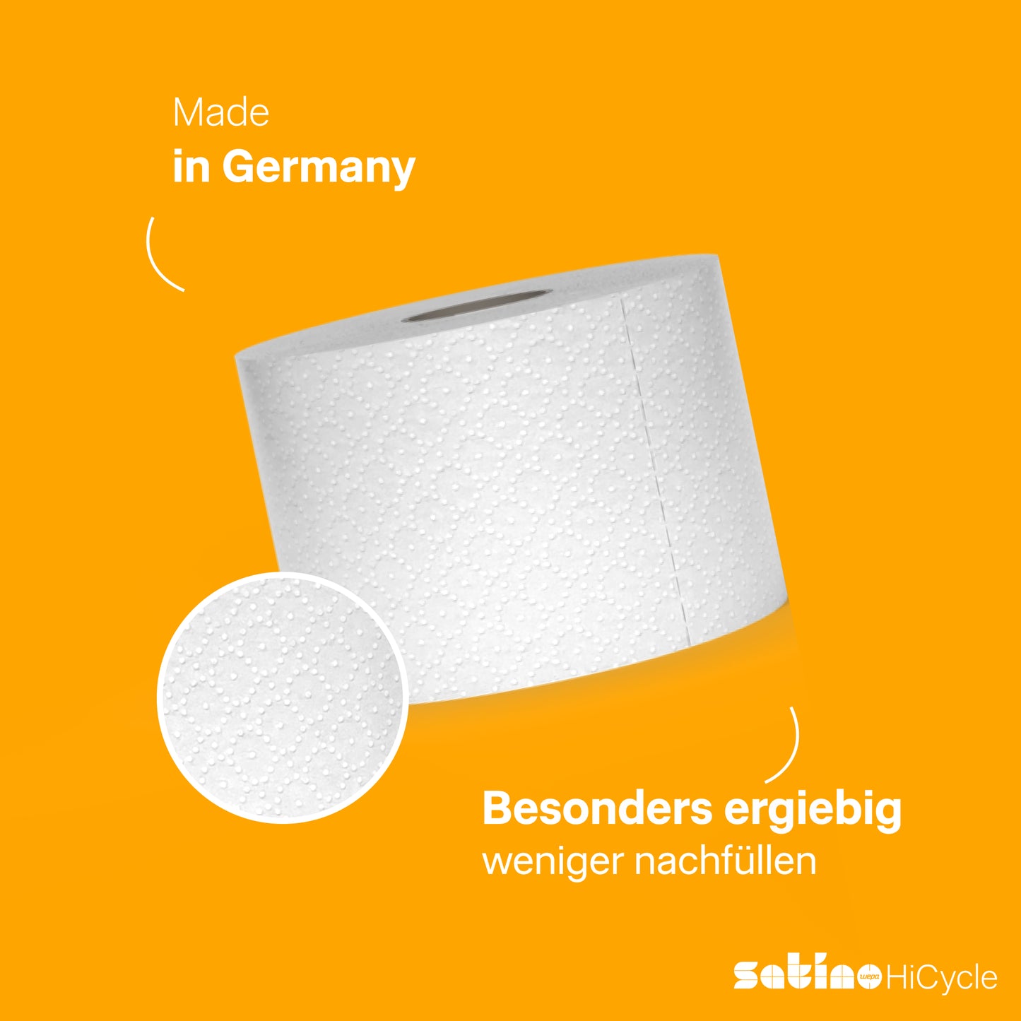 HiCycle Toilettenpapier System-Großrollen 2-lagig – 24 Rollen à 100 m