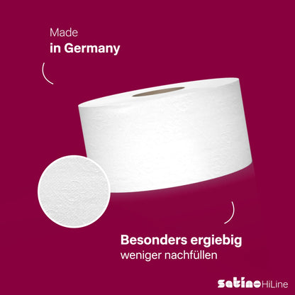 HiLine Toilettenpapier System-Großrollen 2-lagig – 180 m je Rolle