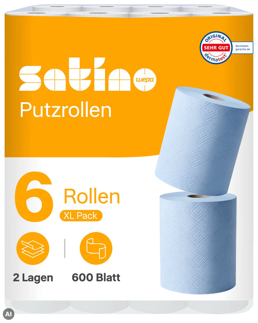 HiCycle Handtuchrollen Centerfeed blau 2-lagig – 150 m je Rolle