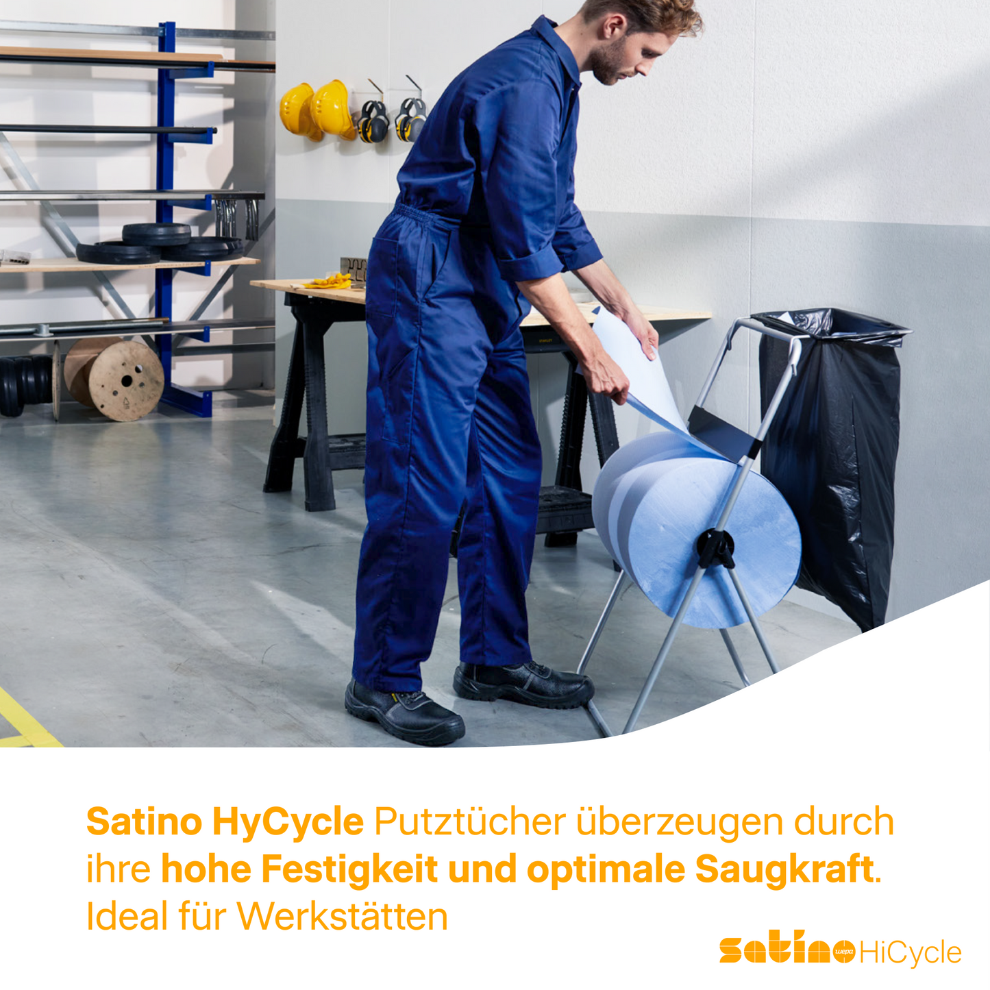 HiCycle Putzrollen 3-lagig – 2 Rollen à 1.000 Blatt – 23 × 35 cm