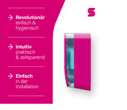 HYGINITY FemCare-Spender 3-in-1 – Binden, Tampons & Hygienebeutel – weiß, schwarz oder pink