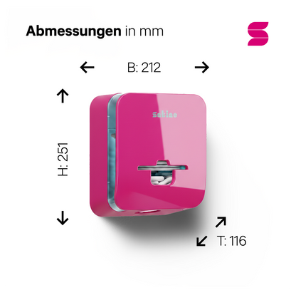HYGINITY FemCare-Spender 3-in-1 – Binden, Tampons & Hygienebeutel – weiß, schwarz oder pink
