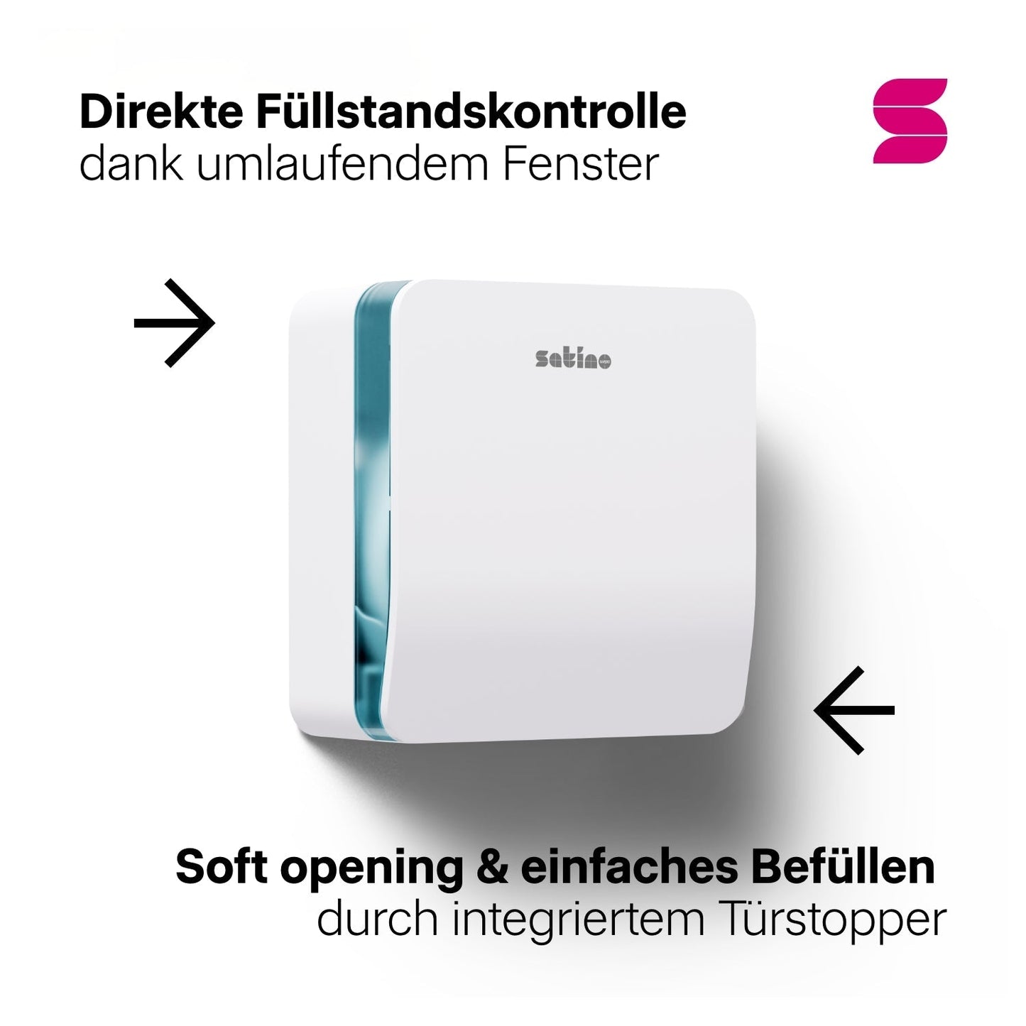 HYGINITY Toilettenpapierspender Jumbo – für XL-Rollen bis 18 cm – weiß oder schwarz