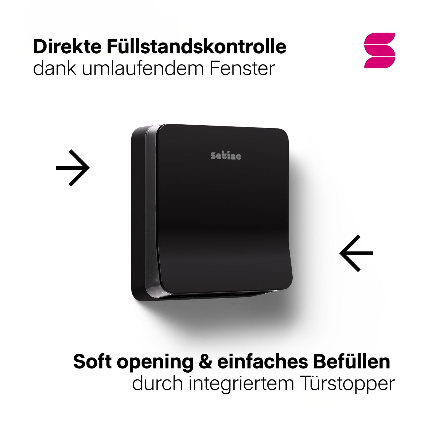 HYGINITY Falthandtuchspender S Interfold – für Z- & W-Falz – weiß oder schwarz