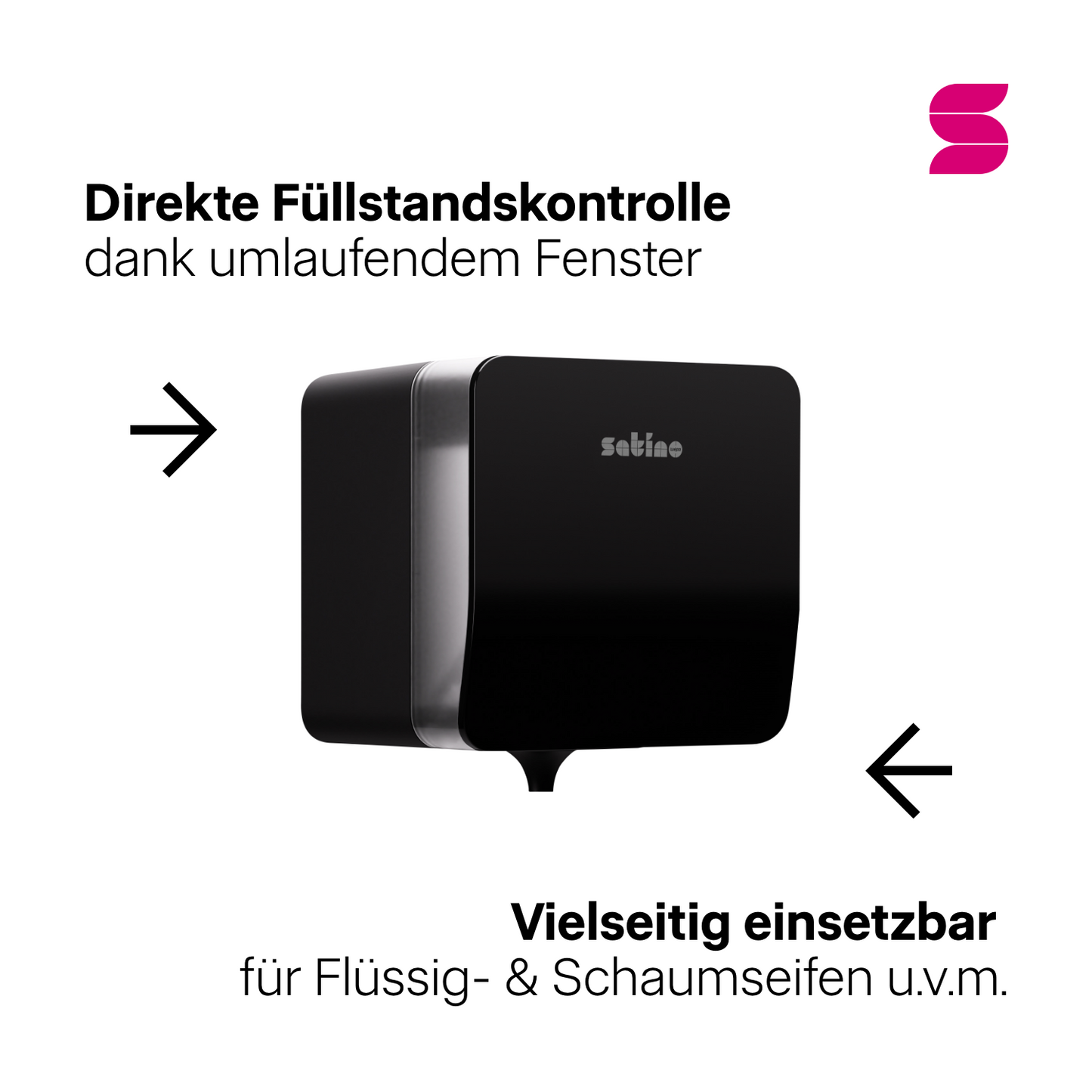 HYGINITY Centerfeed Handtuchrollenspender L – Einzelblatt/Endlos umstellbar – weiß oder schwarz