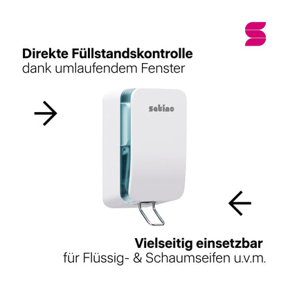 HYGINITY Seifenspender 3-in-1 manuell – 500 ml – weiß oder schwarz