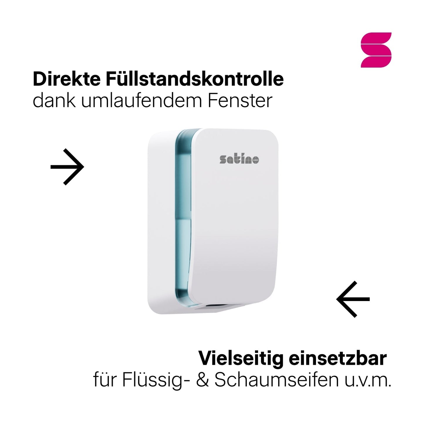 HYGINITY Sensor-Seifenspender 3-in-1 – 500 ml – weiß oder schwarz