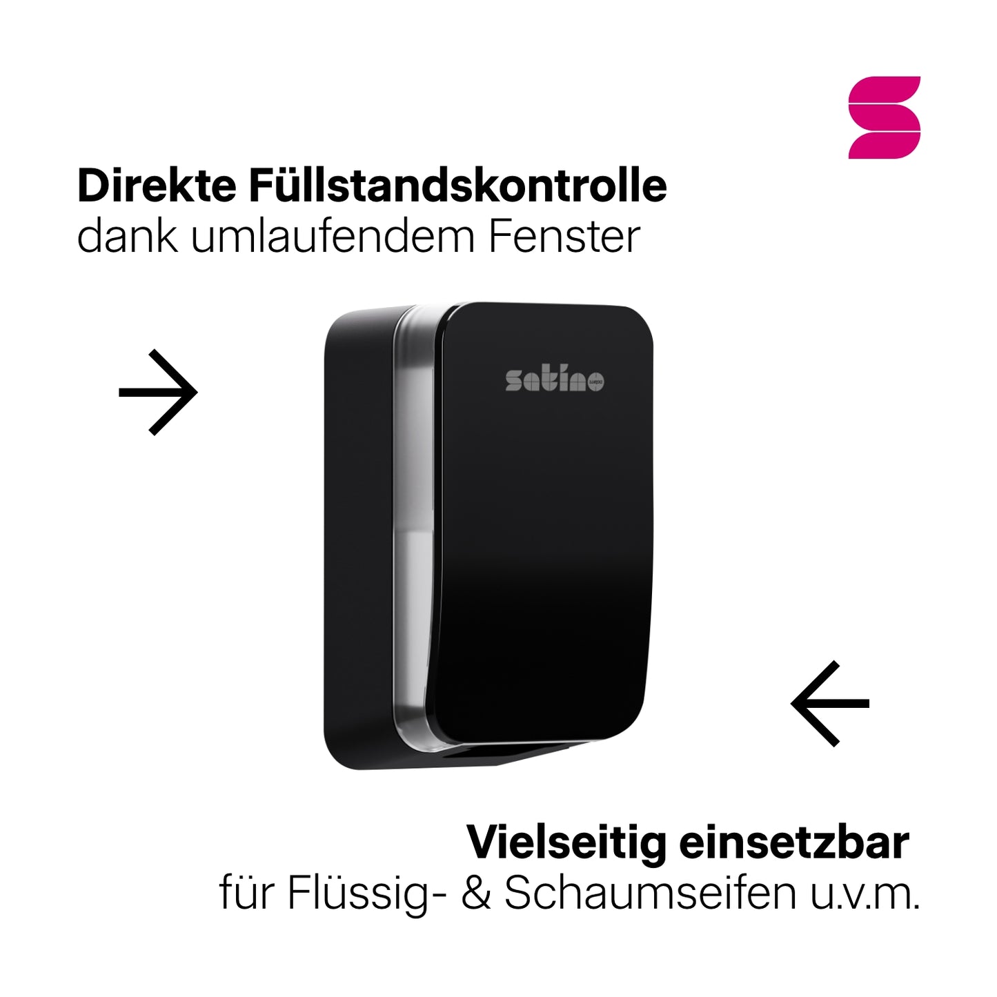 HYGINITY Sensor-Seifenspender 3-in-1 – 500 ml – weiß oder schwarz