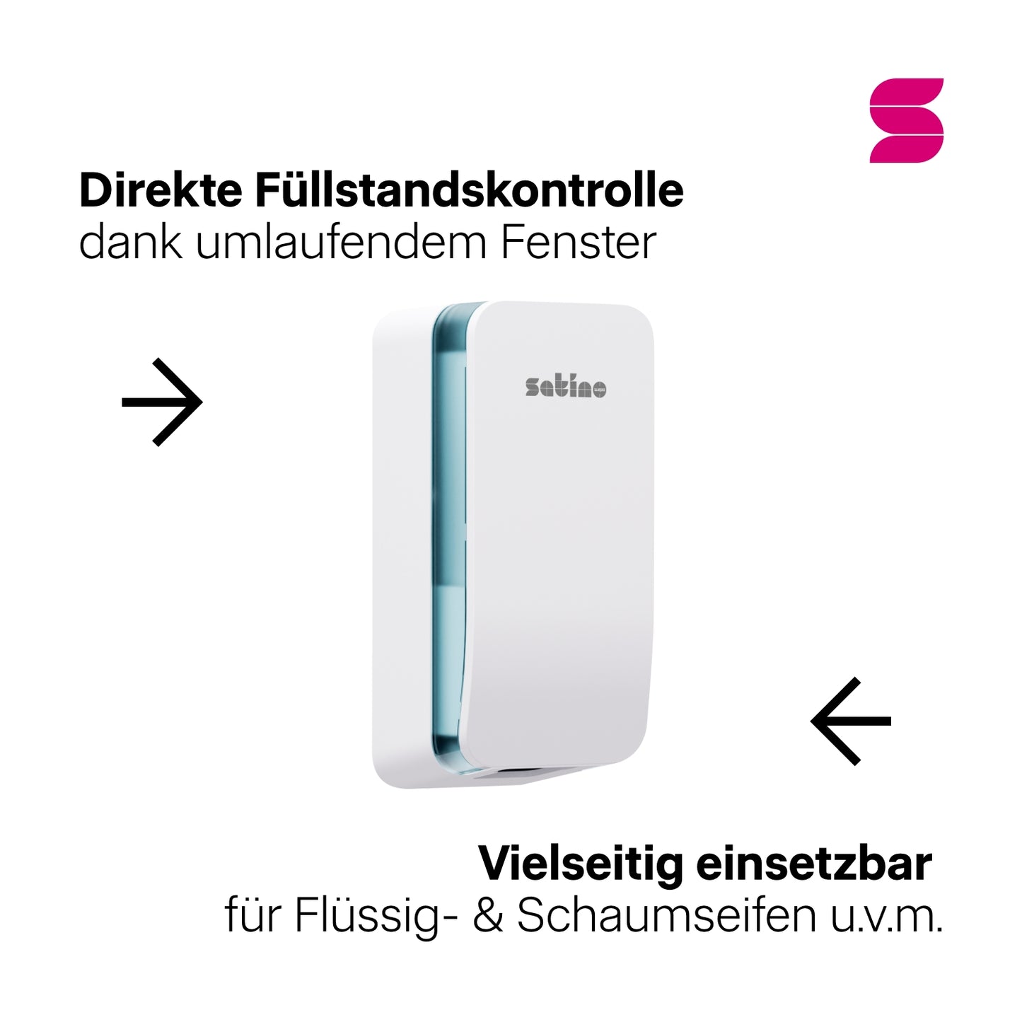 HYGINITY Sensor-Seifenspender 3-in-1 – 1.000 ml – weiß oder schwarz