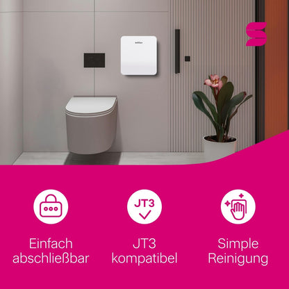 HYGINITY Toilettenpapierspender Jumbo – für XL-Rollen bis 18 cm – weiß oder schwarz