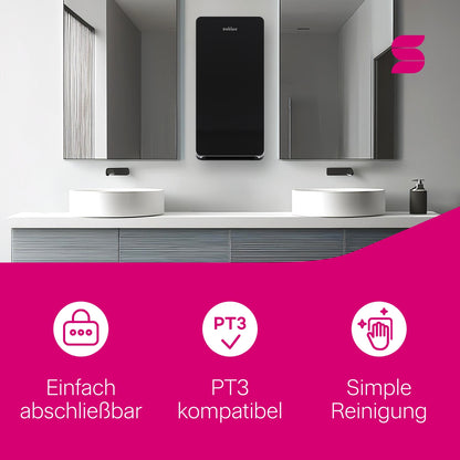 HYGINITY Falthandtuchspender XL Interfold – Einzelblattausgabe – weiß oder schwarz