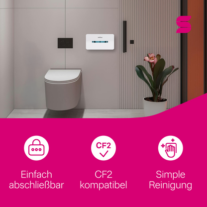 HYGINITY Toilettenpapierspender Centerfeed – 2-Rollen-System, Einzelblatt – weiß oder schwarz