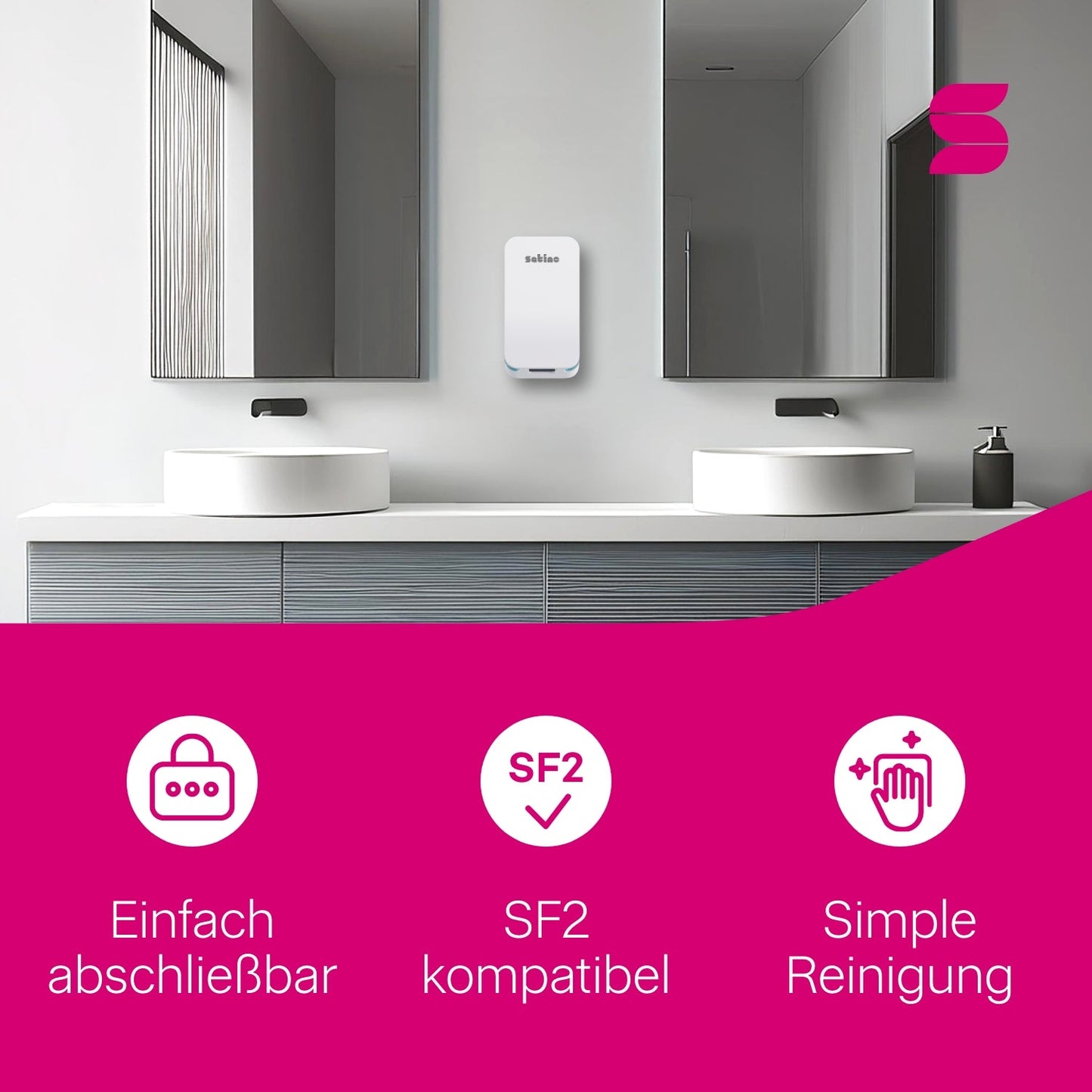 HYGINITY Sensor-Seifenspender 3-in-1 – 500 ml – weiß oder schwarz