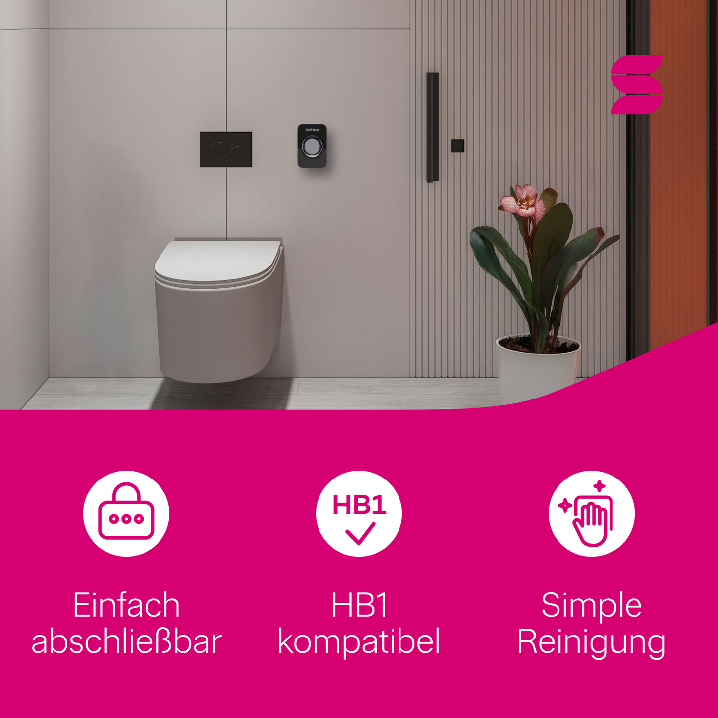 HYGINITY Hygienebeutelspender – weiß oder schwarz