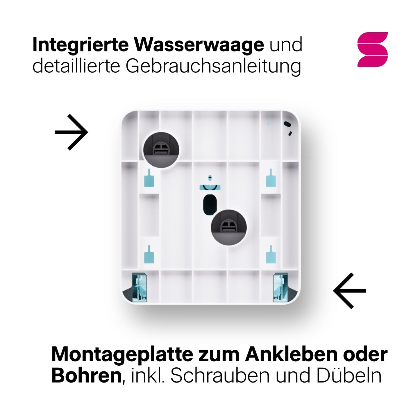 HYGINITY Toilettenpapierspender Jumbo – für XL-Rollen bis 18 cm – weiß oder schwarz