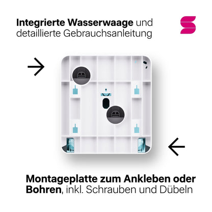 HYGINITY Toilettenpapierspender Jumbo – für XL-Rollen bis 18 cm – weiß oder schwarz