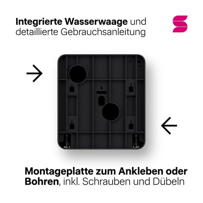 HYGINITY Toilettenpapierspender Jumbo – für XL-Rollen bis 18 cm – weiß oder schwarz