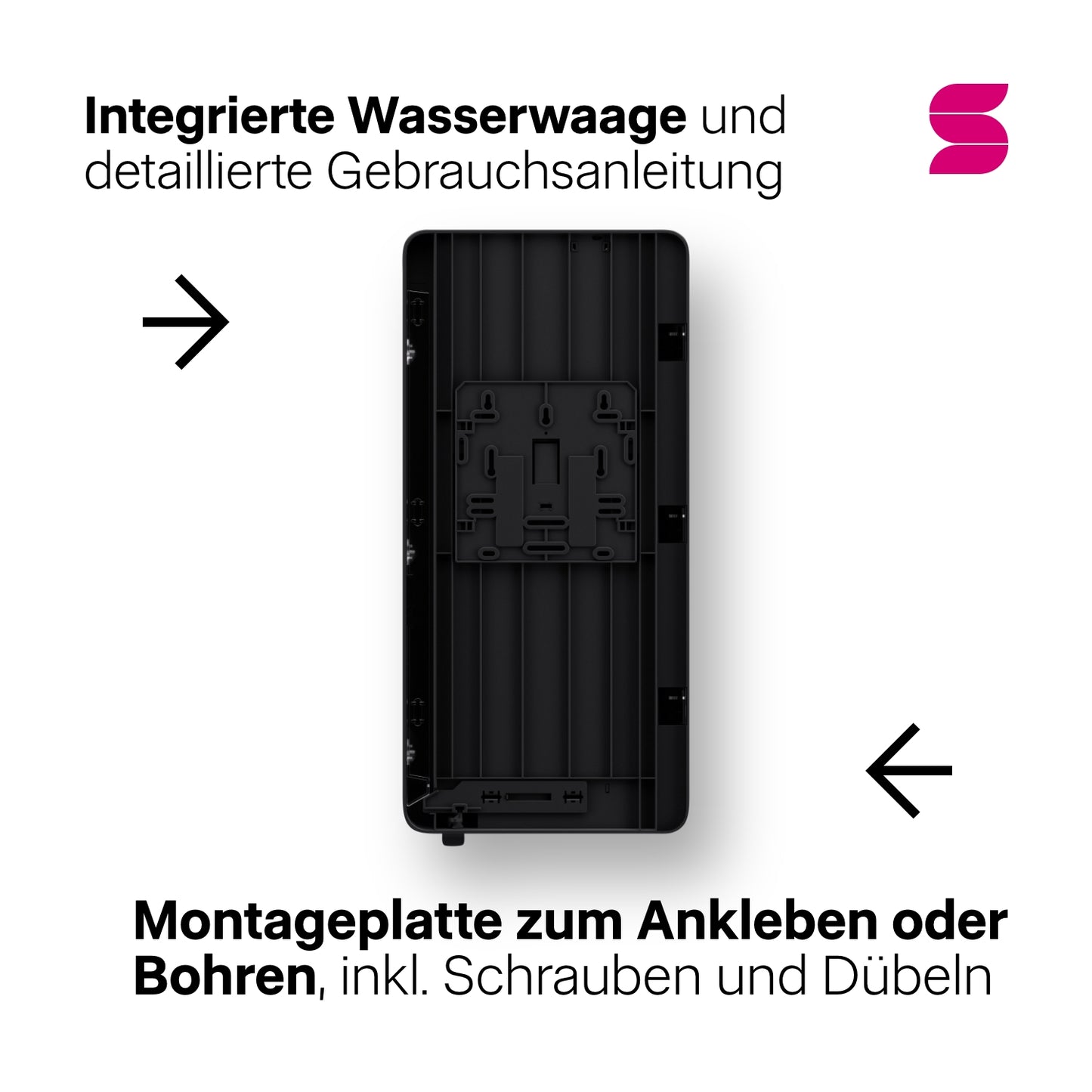 HYGINITY Falthandtuchspender XL Interfold – Einzelblattausgabe – weiß oder schwarz