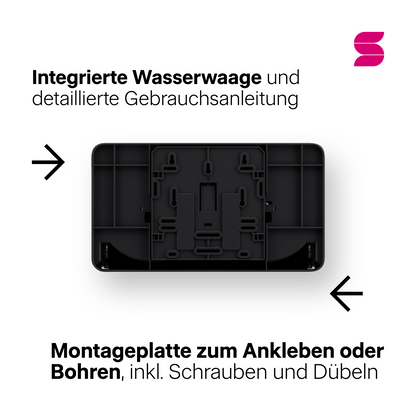 HYGINITY Toilettenpapierspender Centerfeed – 2-Rollen-System, Einzelblatt – weiß oder schwarz