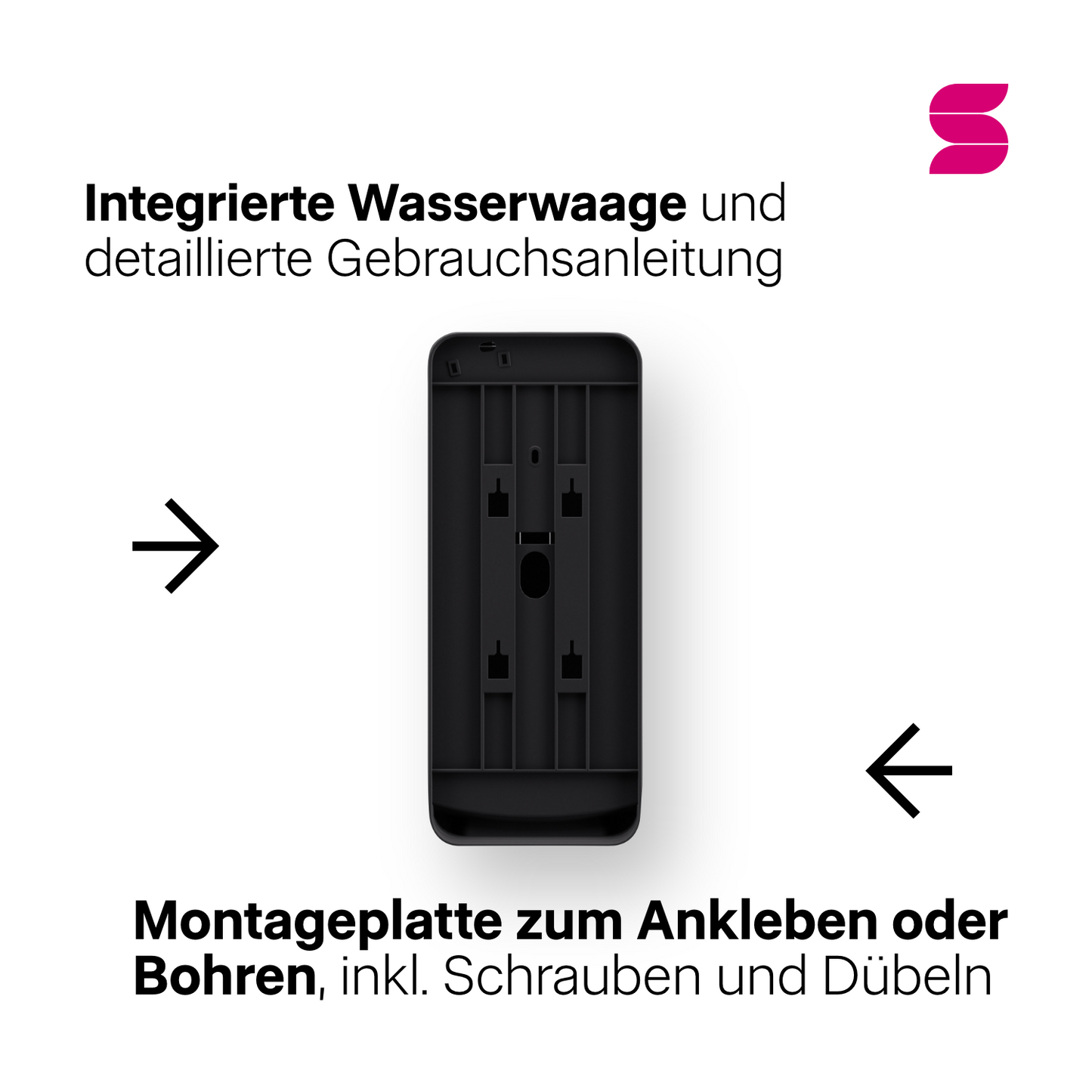 HYGINITY Einzelblatt-Toilettenpapierspender Solo – bis 600 Blatt – weiß oder schwarz