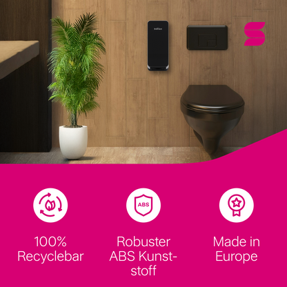 HYGINITY Einzelblatt-Toilettenpapierspender Solo – bis 600 Blatt – weiß oder schwarz
