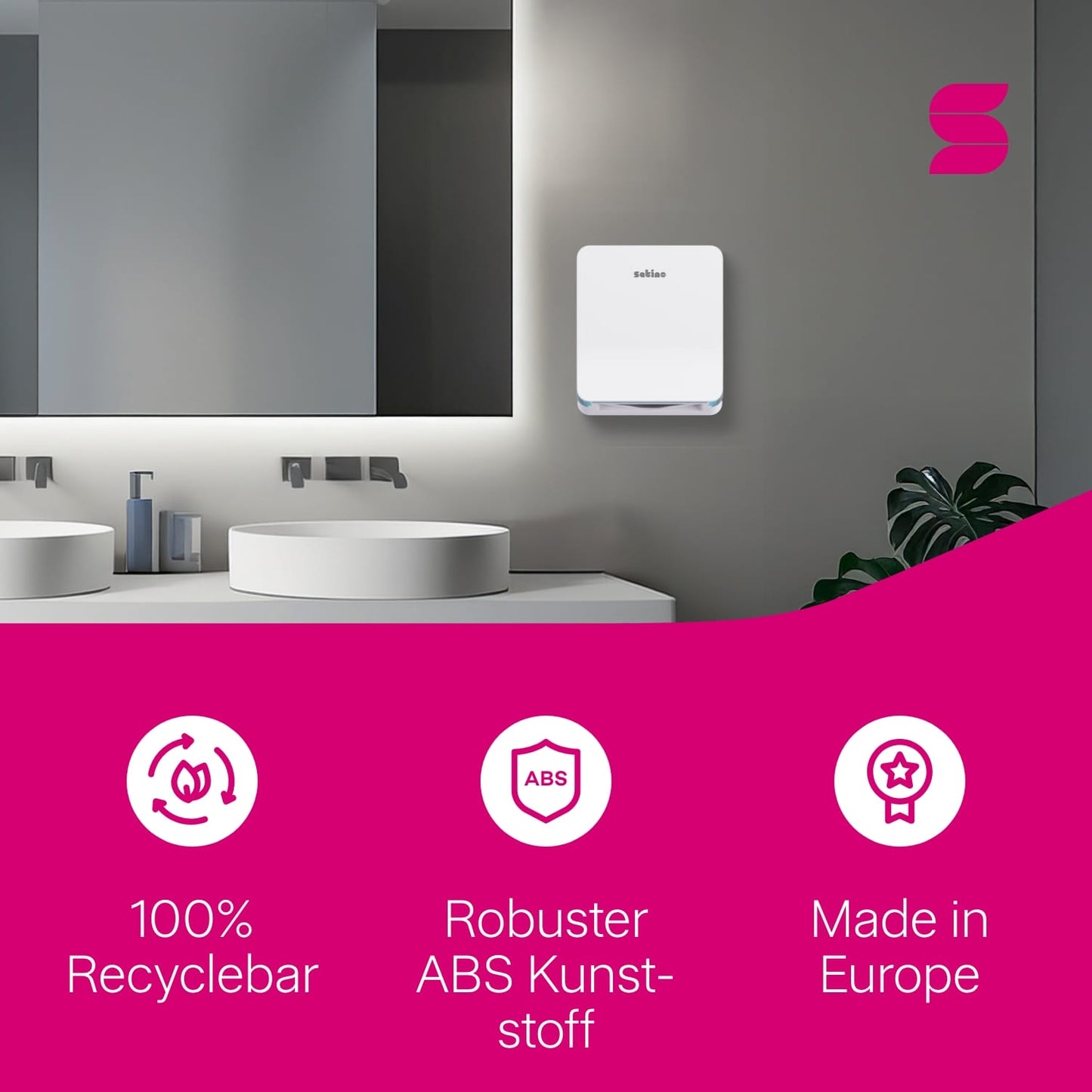 Hyginity folded towel dispenser S - white 