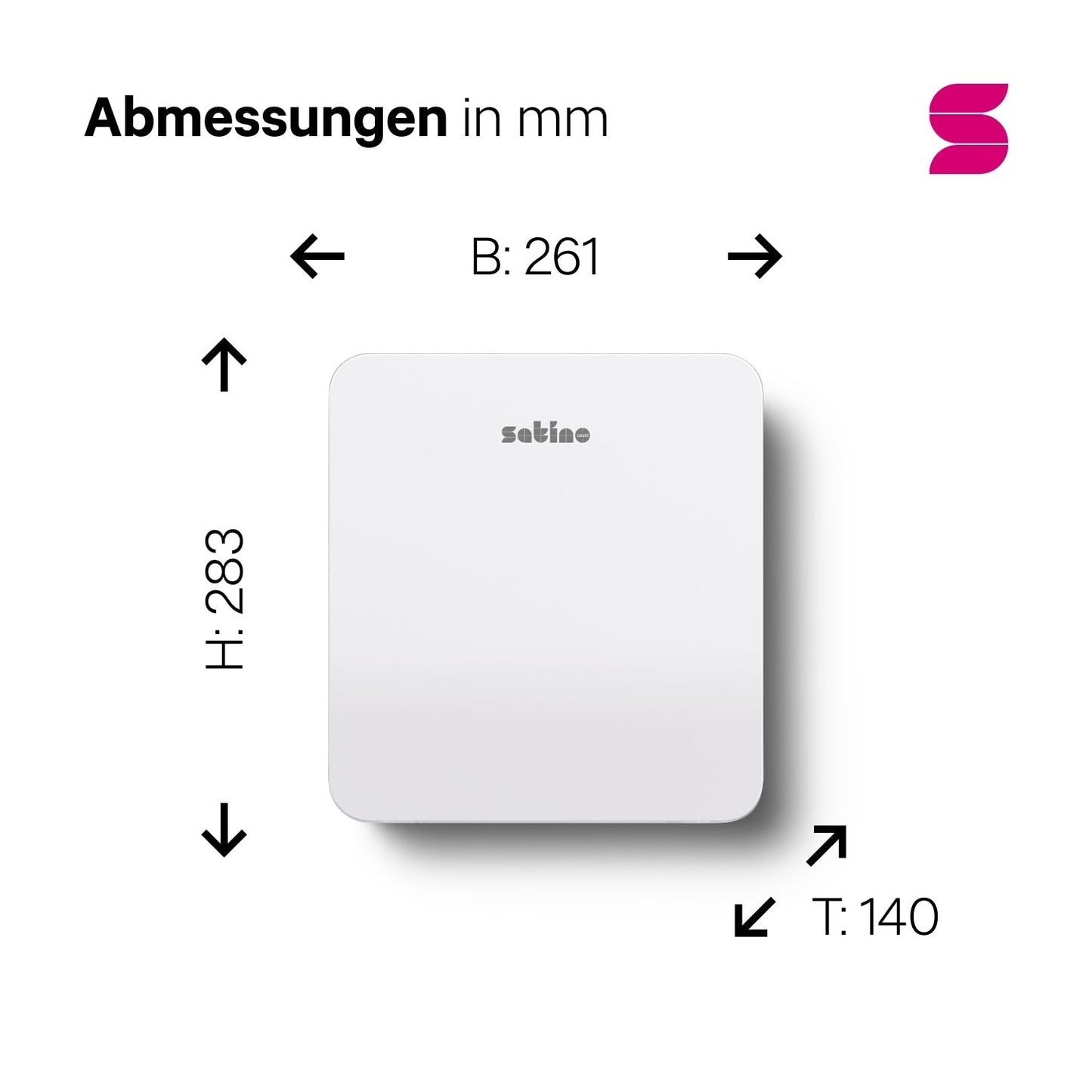 HYGINITY Toilettenpapierspender Jumbo – für XL-Rollen bis 18 cm – weiß oder schwarz