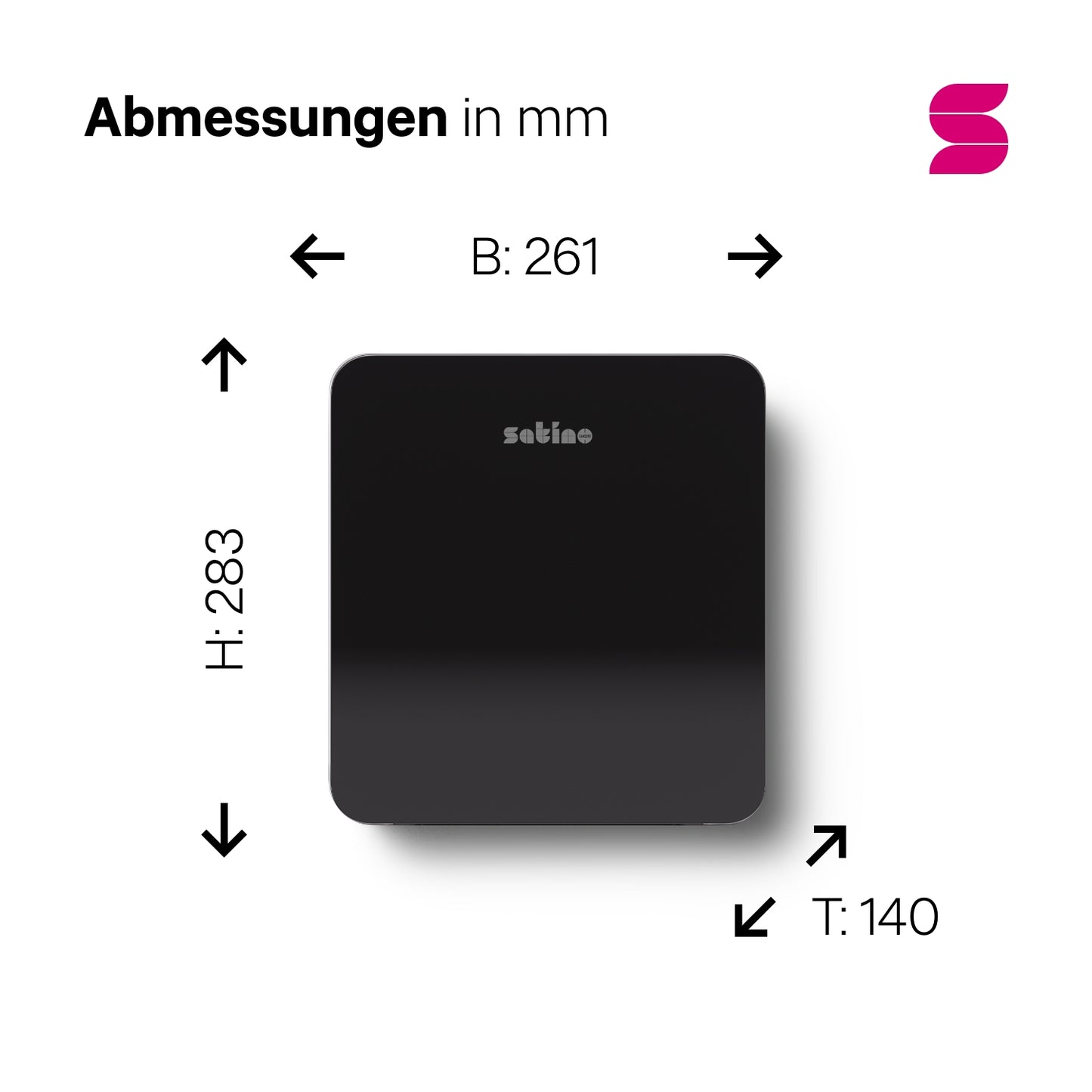 HYGINITY Toilettenpapierspender Jumbo – für XL-Rollen bis 18 cm – weiß oder schwarz