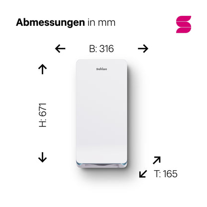 HYGINITY Falthandtuchspender XL – für hohe Frequenzen – weiß oder schwarz