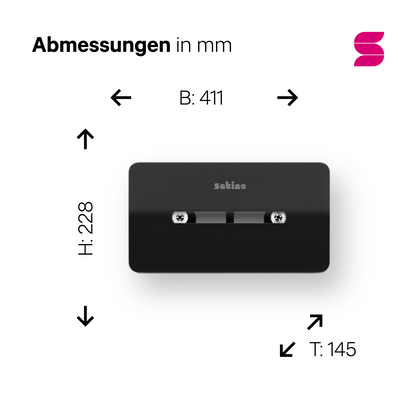 HYGINITY Toilettenpapierspender Centerfeed – 2-Rollen-System, Einzelblatt – weiß oder schwarz