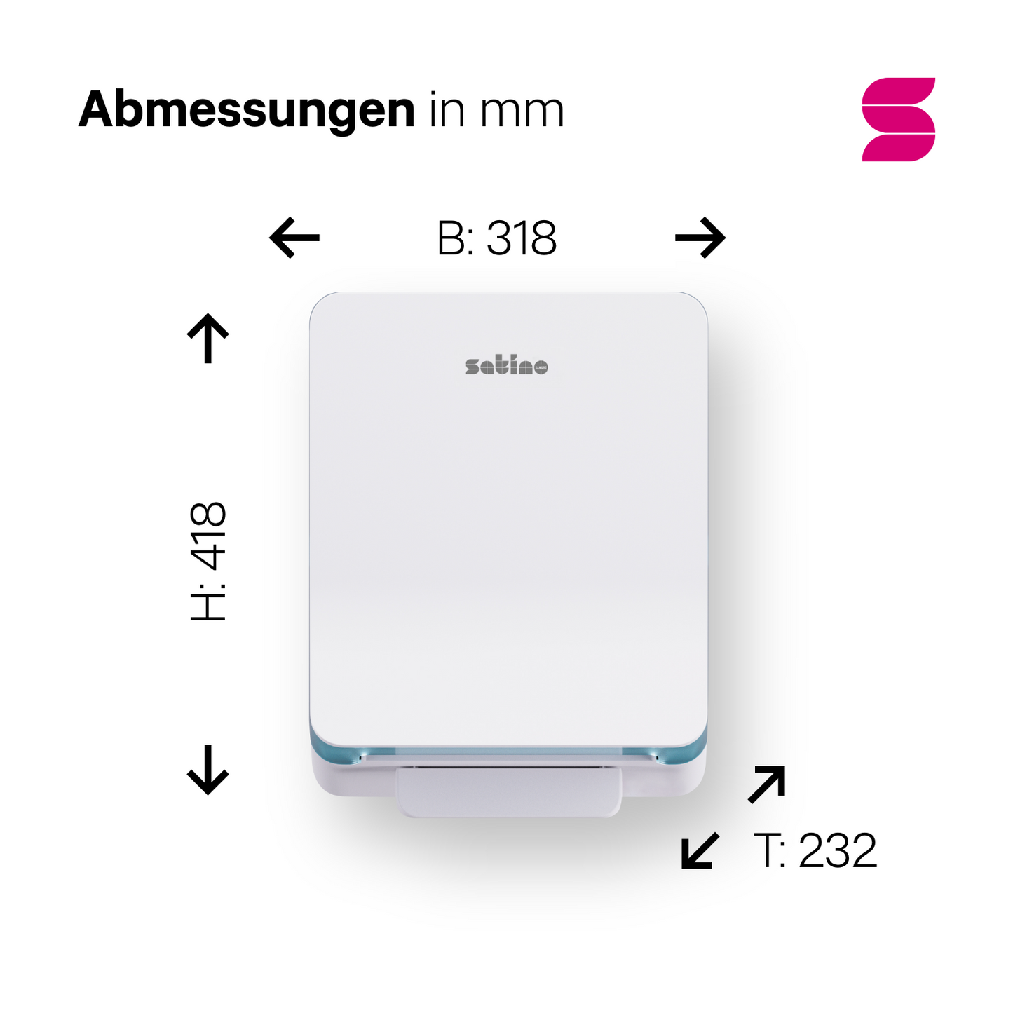 HYGINITY AutoCut Handtuchrollenspender – ohne Strom – weiß oder schwarz