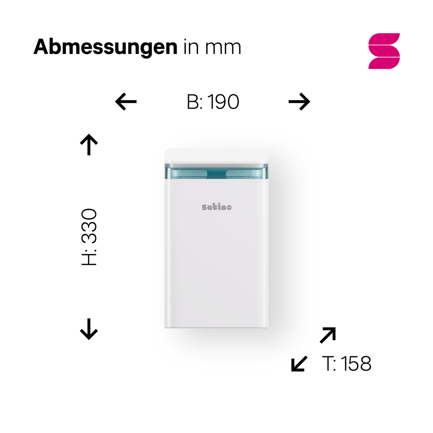 HYGINITY Hygienebox 5 l – weiß oder schwarz