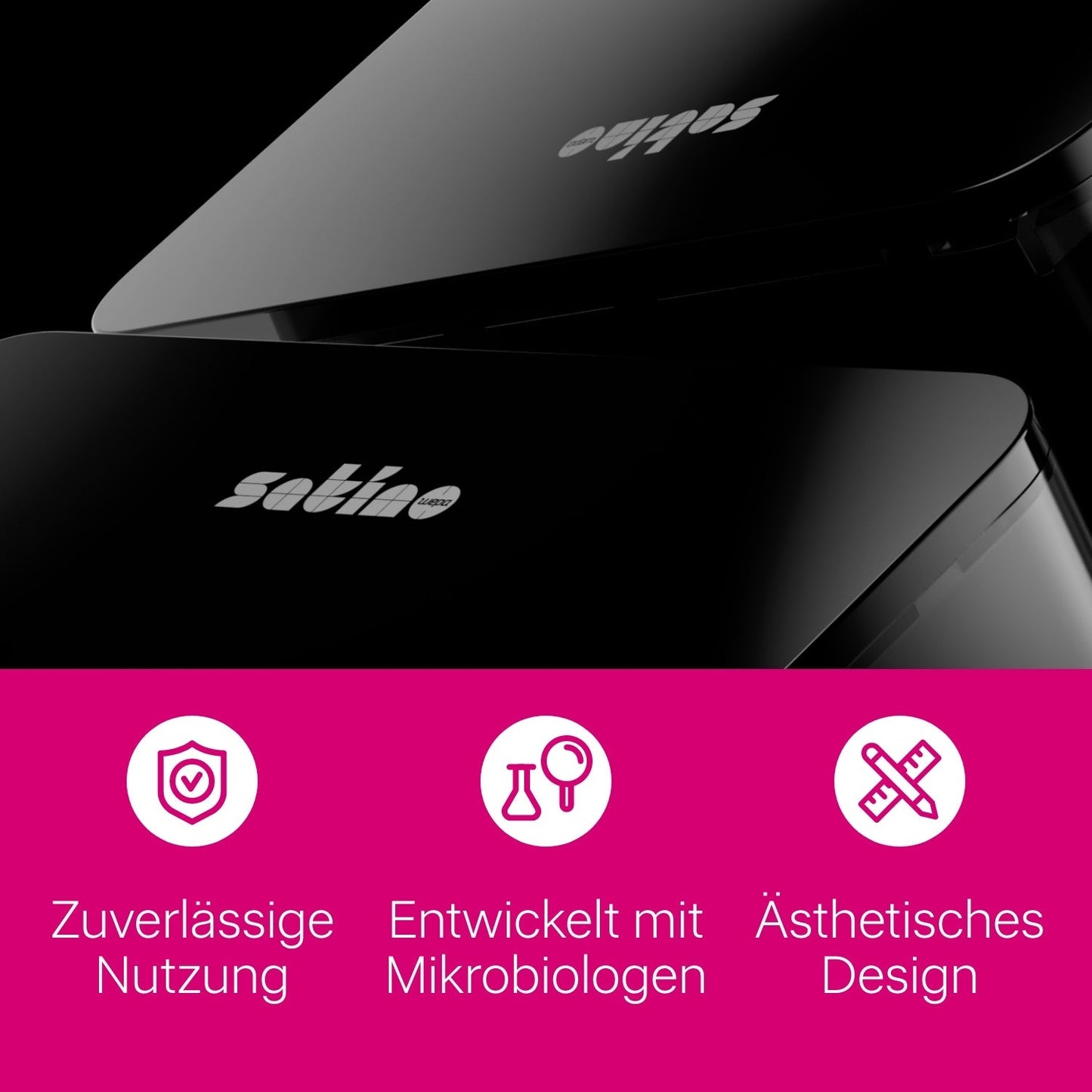 HYGINITY Seifenspender 3-in-1 manuell – 500 ml – weiß oder schwarz