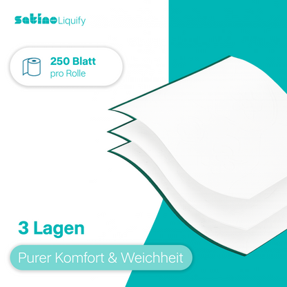 Liquify Toilettenpapier 3-lagig – 64 Rollen à 250 Blatt