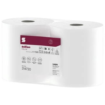 HiLine Putzrolle weiß 2-lagig – 200 m – 26 × 25 cm – Art. 314731