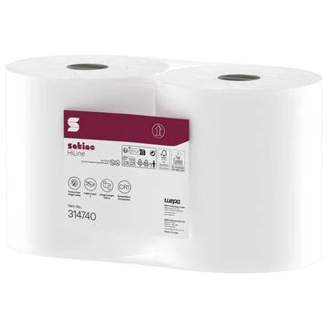 HiLine Putzrolle weiß 2-lagig – 240 m – 26 × 25 cm – Art. 314741