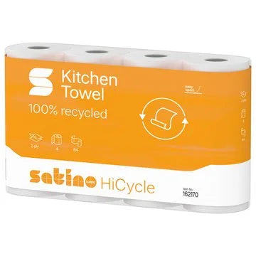 HiCycle Küchenrollen 2-lagig – 32 Rollen à 64 Blatt – Art. 162171