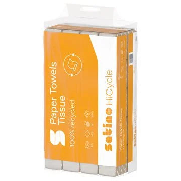 HiCycle Papierhandtücher W-Falz 2-lagig – 3.000 Blatt – 20,6 × 32 cm – Art. 278541