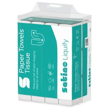 Liquify Papierhandtücher V-Falz 2-lagig – 4.032 Blatt – 24 × 21 cm – Art. 278071