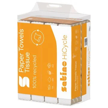 HiCycle Papierhandtücher V-Falz 2-lagig – 4.032 Blatt – 24 × 21 cm – Art. 278691