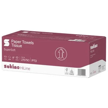 HiLine Papierhandtücher C-Falz 2-lagig – 2.880 Blatt – 23 × 32 cm – Art. 276791