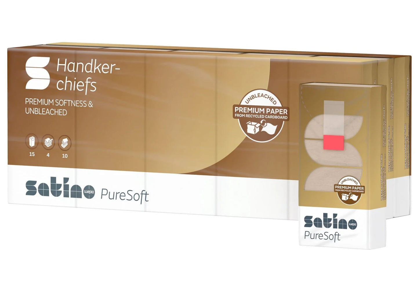 PureSoft Taschentücher 4-lagig – 225 Päckchen à 10 Tücher